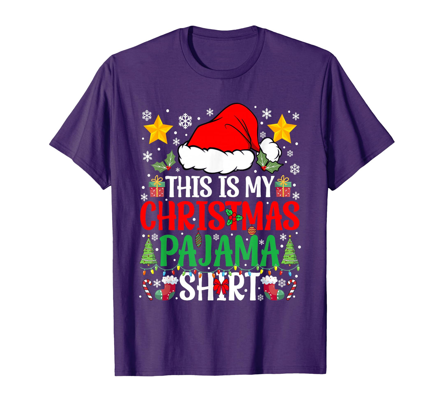 This is My Christmas Pajama Shirt Funny Xmas Family Matching T-Shirt