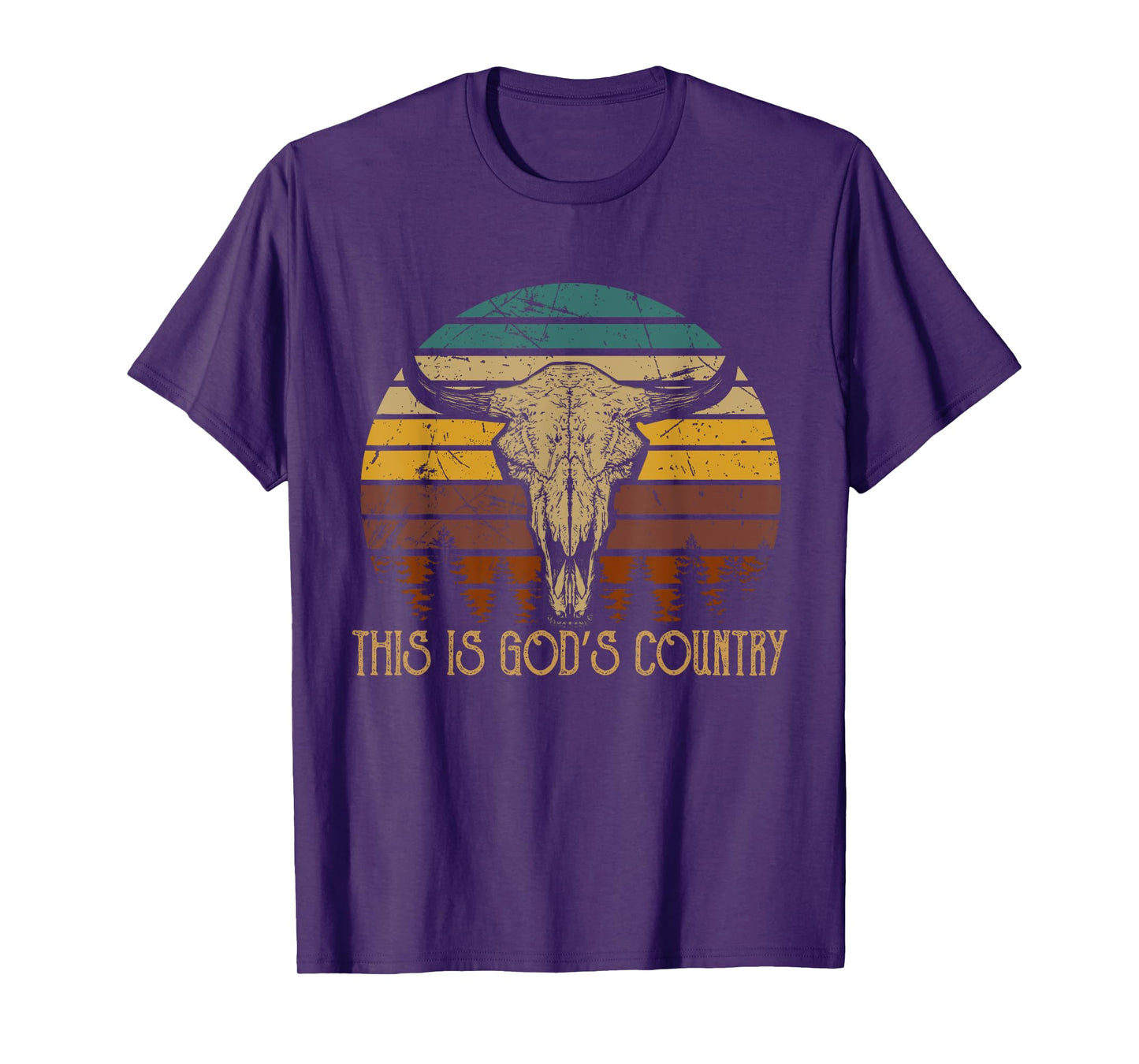 This Is God's Music Country Outfit Bull Skulls Western Howdy T-Shirt