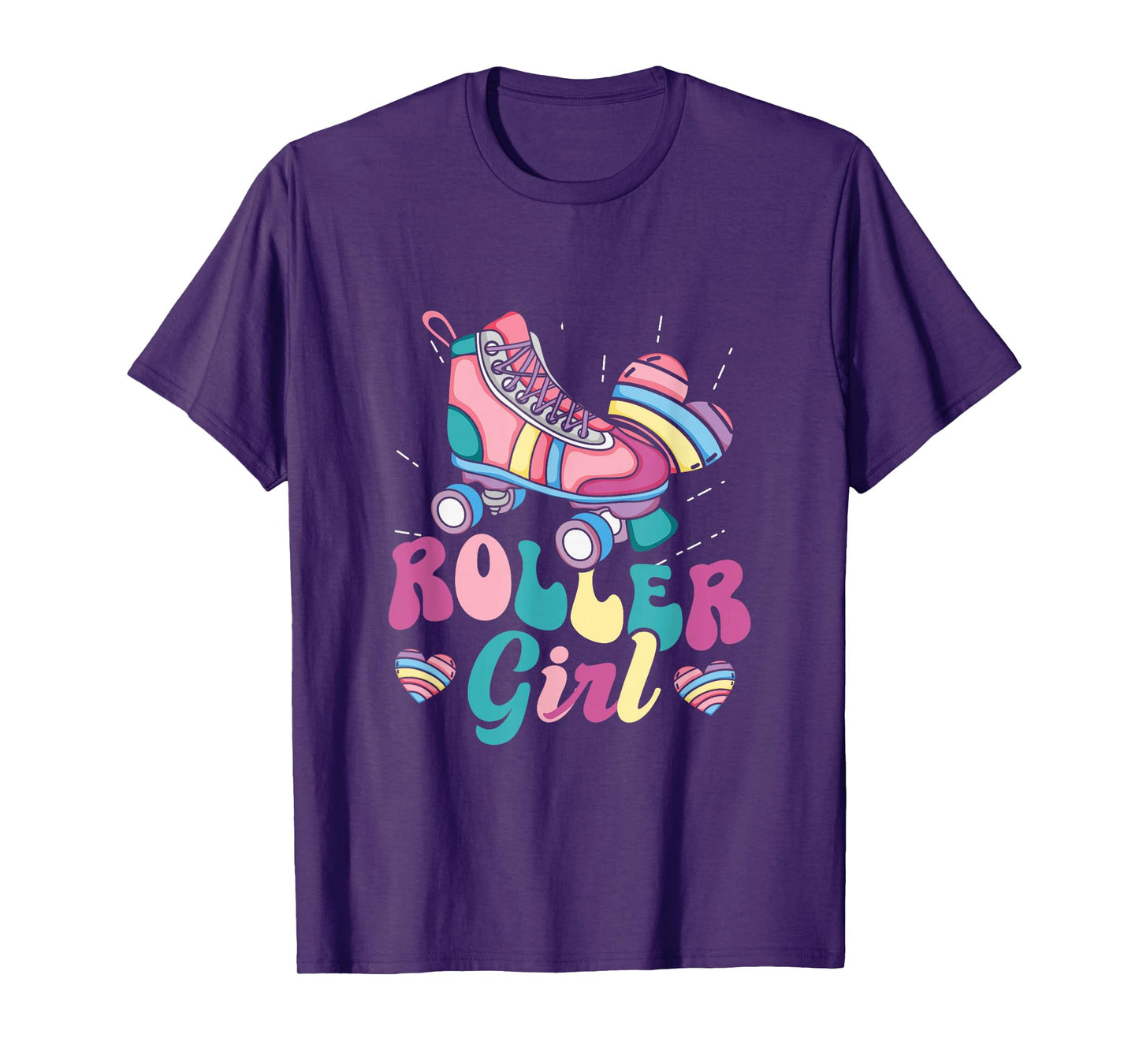 Roller Girl Skater Skating Retro Vintage 70s 80s 90s Skates T-Shirt