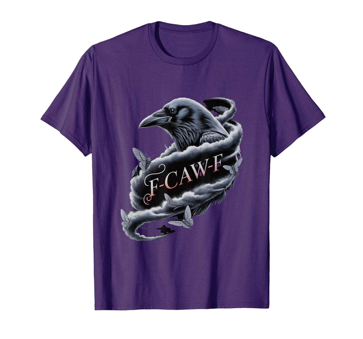 F-Caw-F Crow Funny Gothic Moon Black Bird Halloween T-Shirt