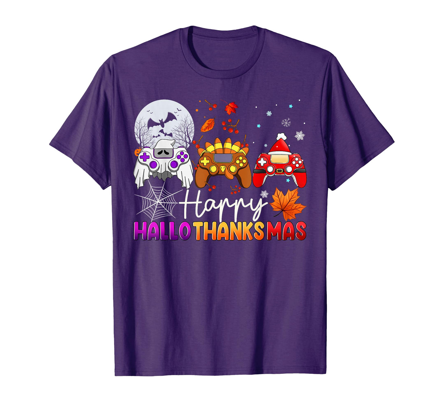 Happy Hallothanksmas Game Controller Gamer Hallothanksmas T-Shirt