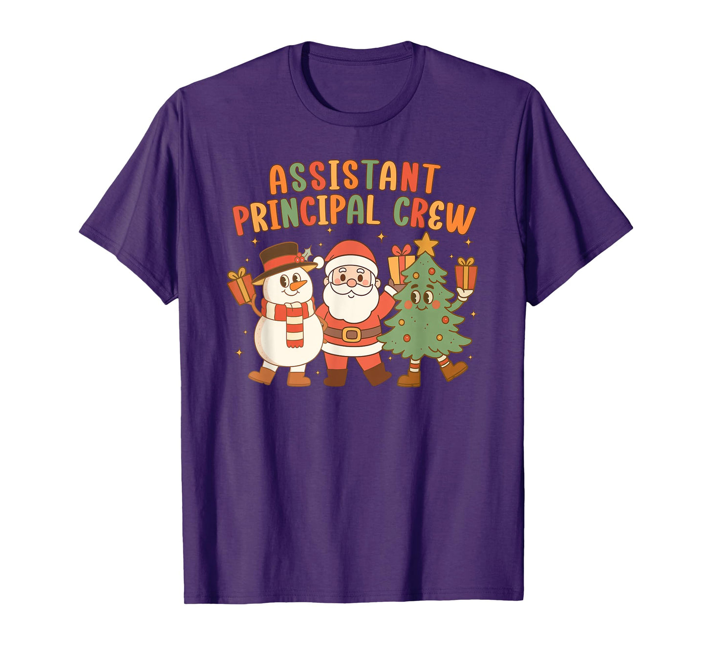 Retro Assistant Principal Crew Christmas Shirt Santa Claus T-Shirt