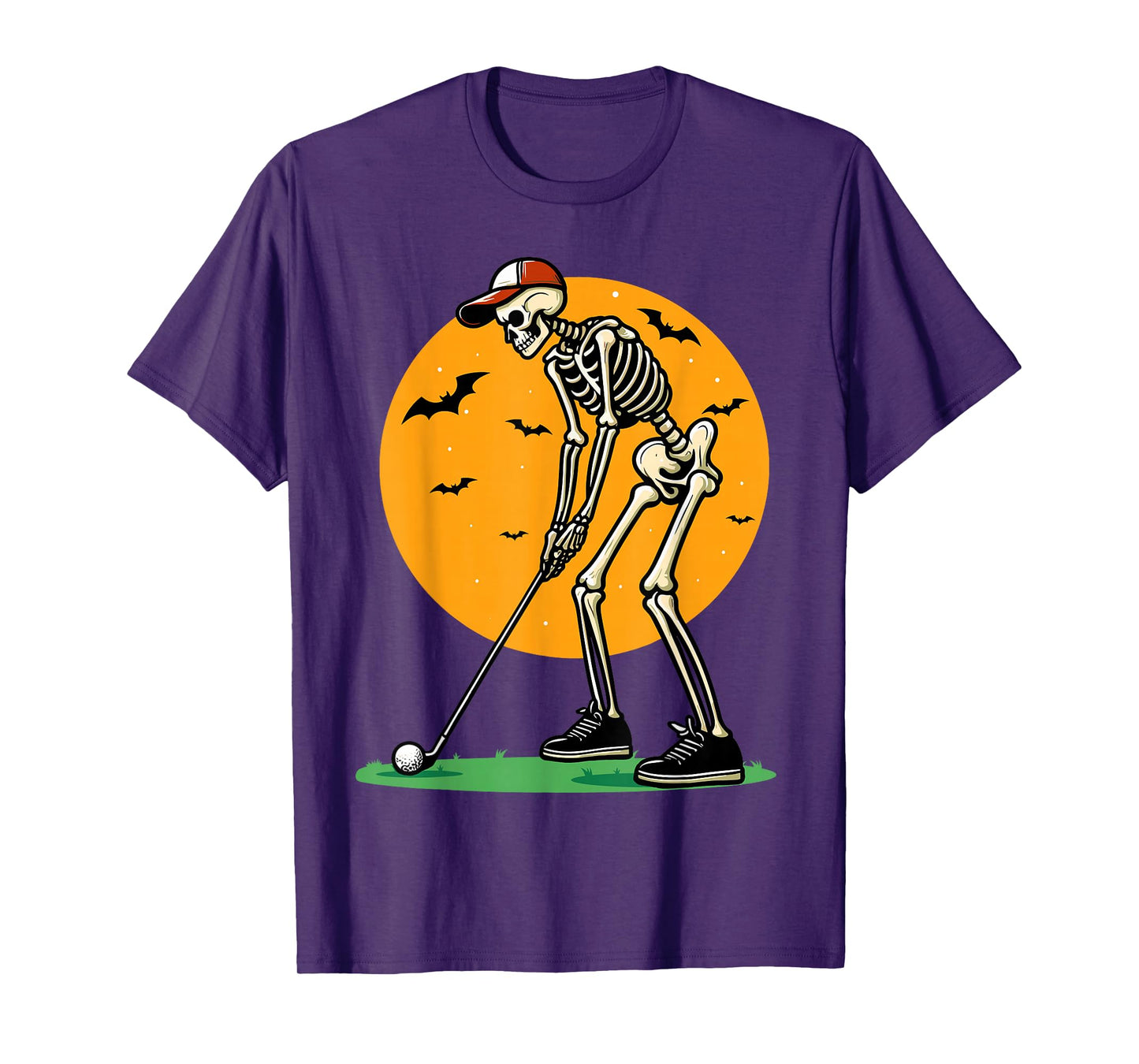 Halloween Golf Skeleton Golfer Funny Halloween Golfing T-Shirt