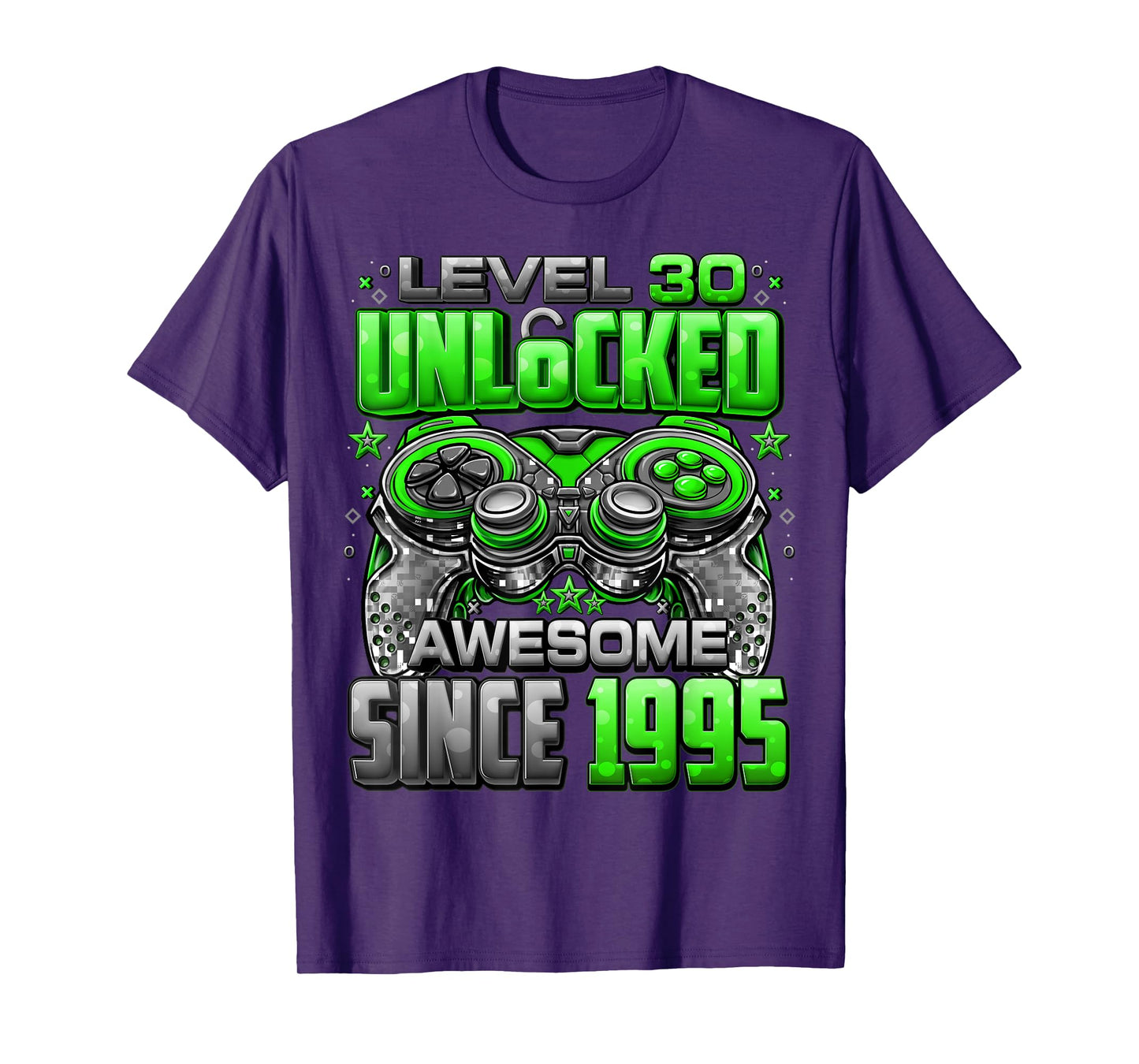 Level 30 Unlocked Awesome Since 1995 30th Birthday Gaming T-Shirt