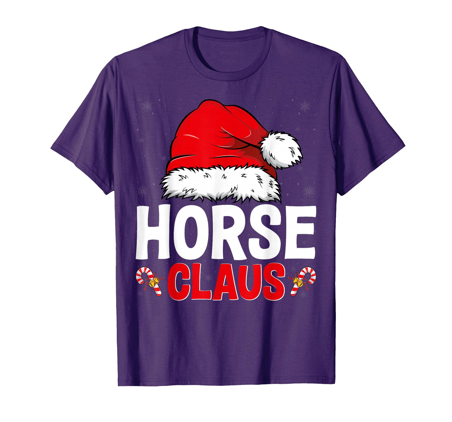 Horse Claus - Horse Lover Men Women Santa Hat Christmas T-Shirt