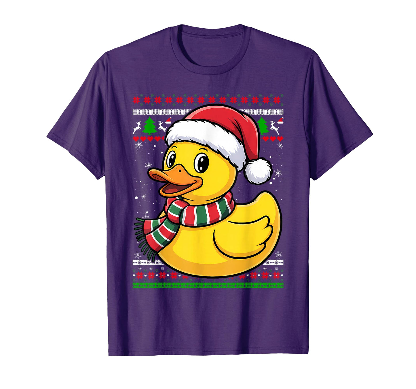 Cute Rubber Duckie Duck Christmas Santa Clause T-Shirt