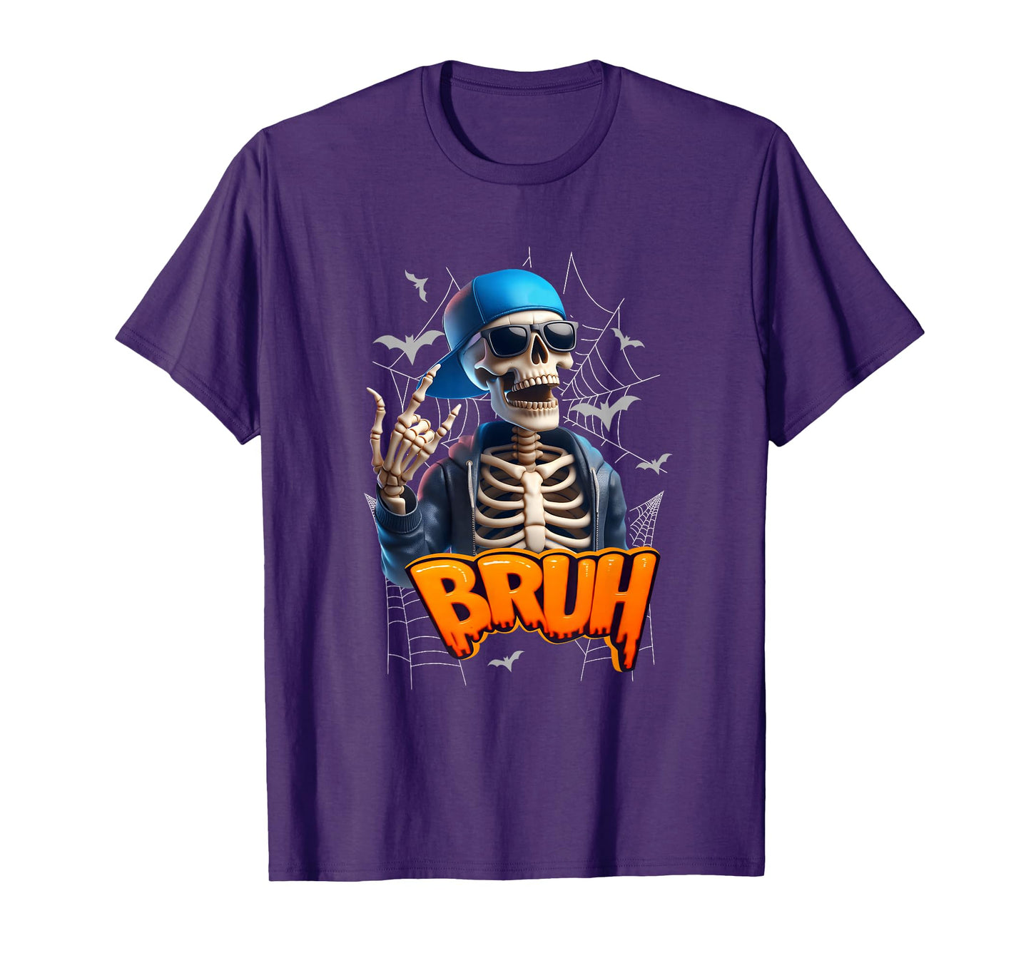 Bruh Skeleton Halloween Funny Cool Skeleton T-Shirt