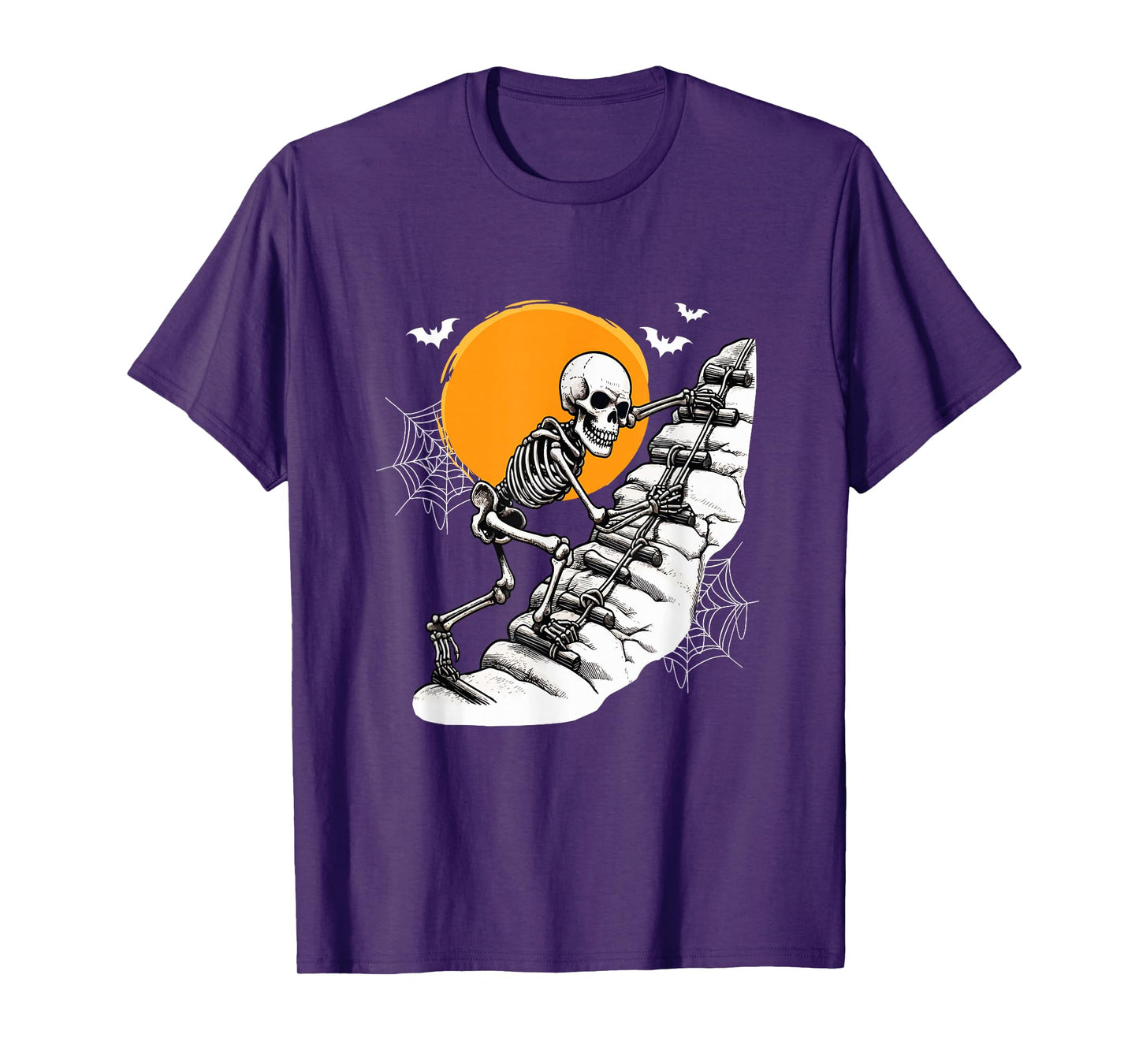 Skeleton Climbing Halloween Costume Sports Lover Family T-Shirt