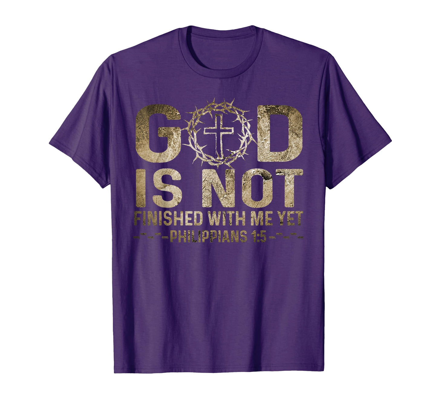 Retro God Is Not Finished With Me Yet Christian Religious T-Shirt