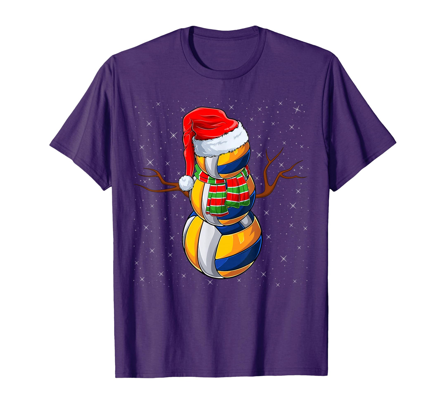 Volleyball Snowman Xmas Pajamas Santa Volleyball Christmas T-Shirt