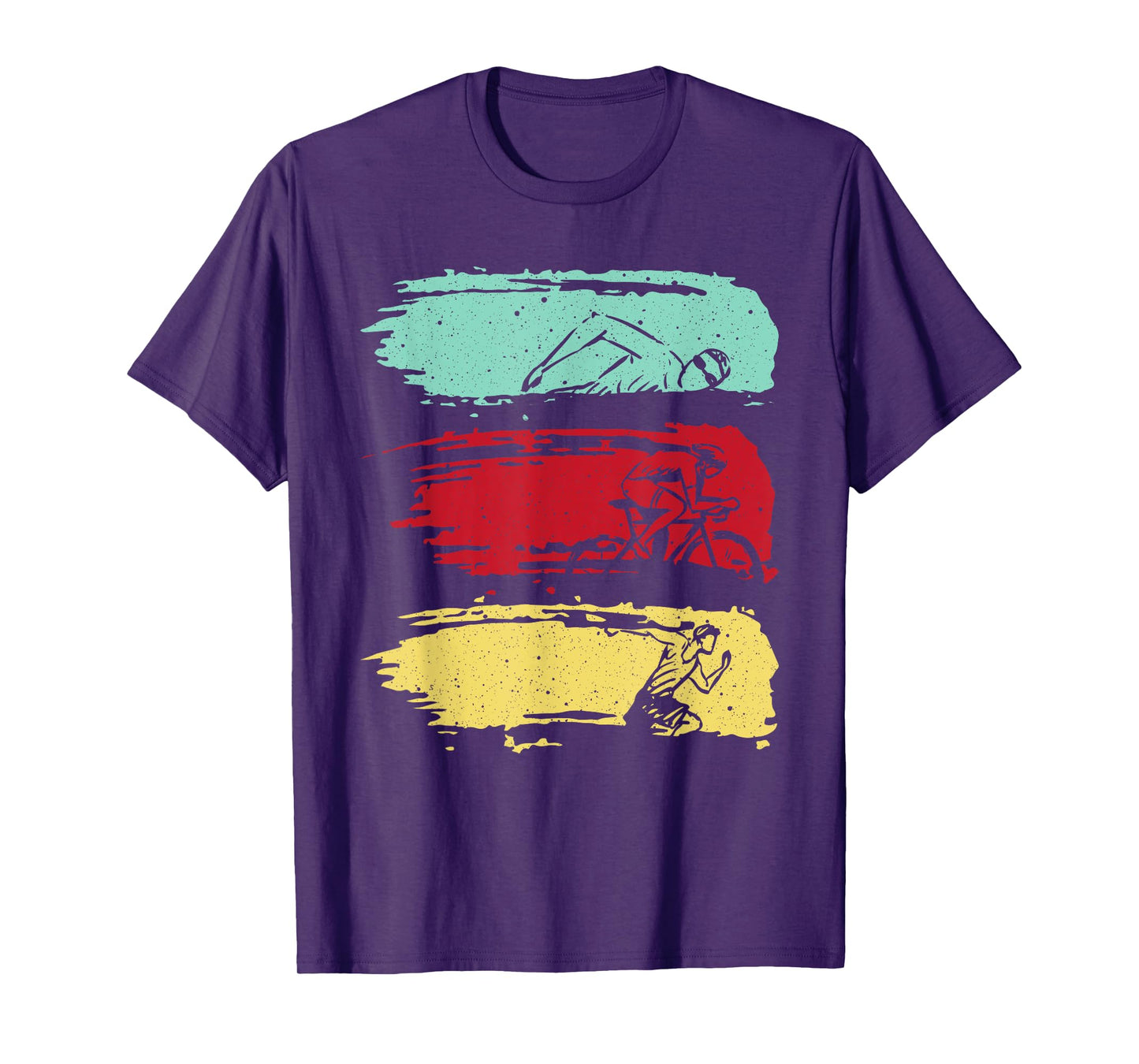 Funny Triathlon Swim Bike Run Design Men Women Triathletes T-Shirt