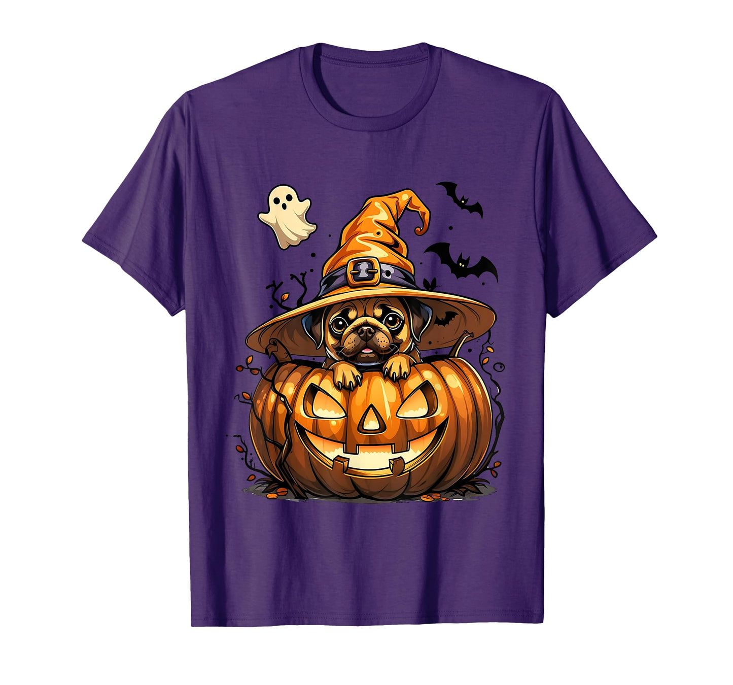 Pug Dog Halloween | Funny Ghostly Classic Dog Design T-Shirt