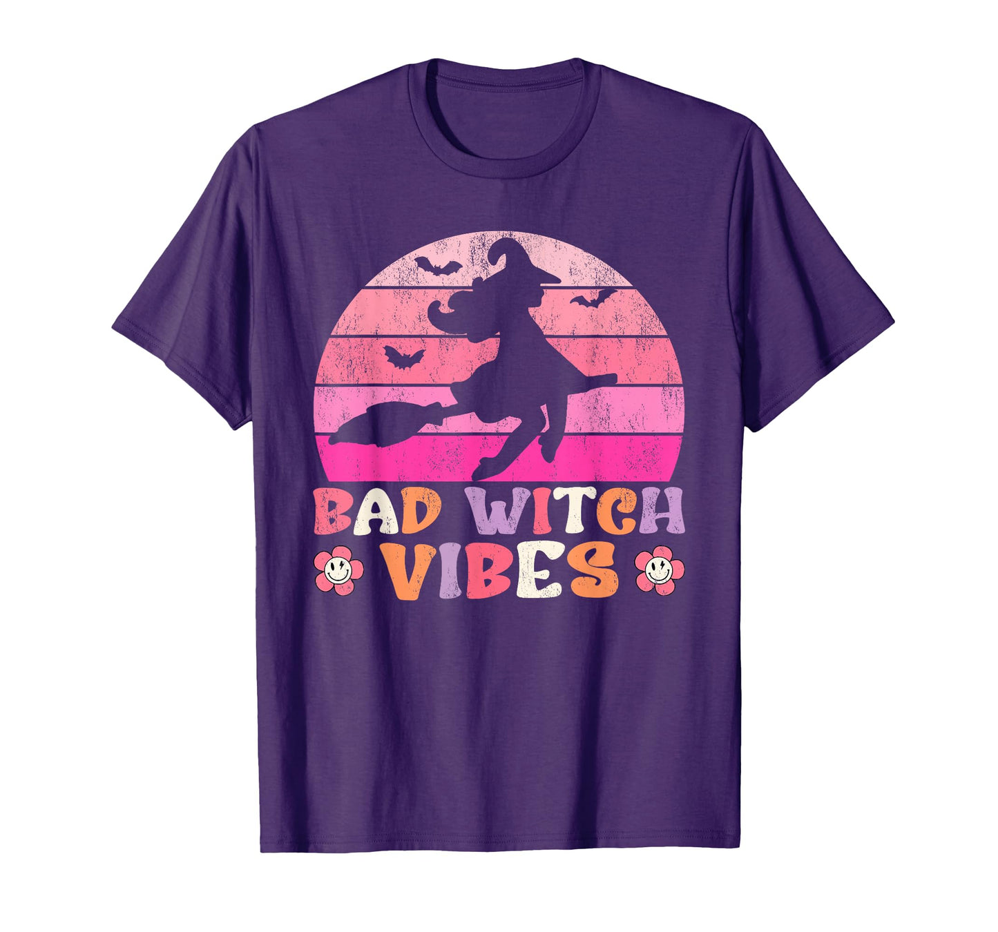 Bad Witch Vibes Retro Halloween Aesthetic T-Shirt