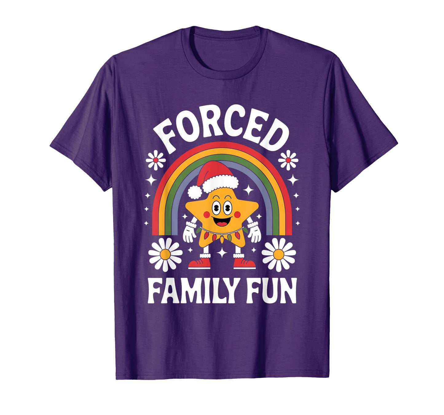 Forced Family Fun T Shirt Funny Sarcastic Christmas Tee T-Shirt