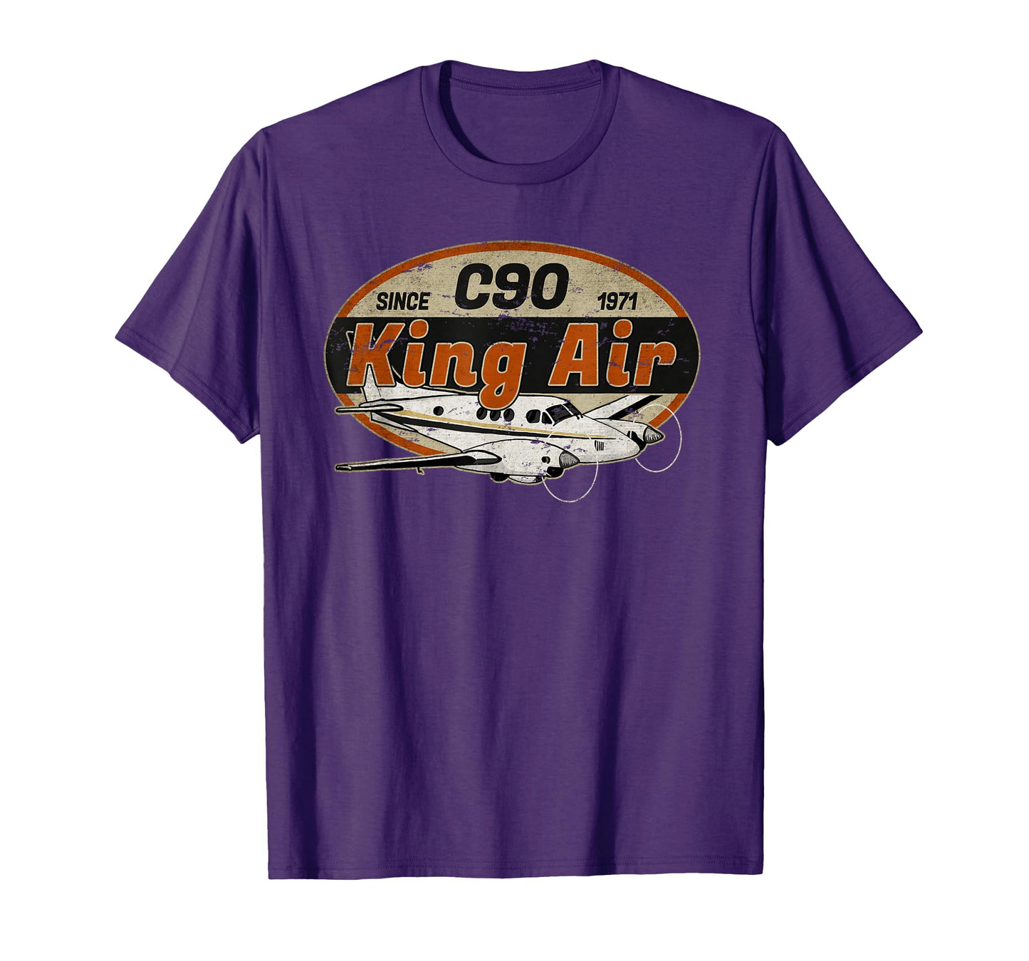 C90 King Air Since 1971 Airplane Pilot Vintage Retro T-Shirt