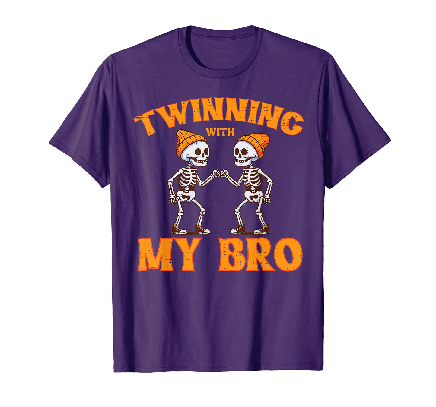 Twinning With My Bro Twin Brothers Halloween Kids Boys T-Shirt
