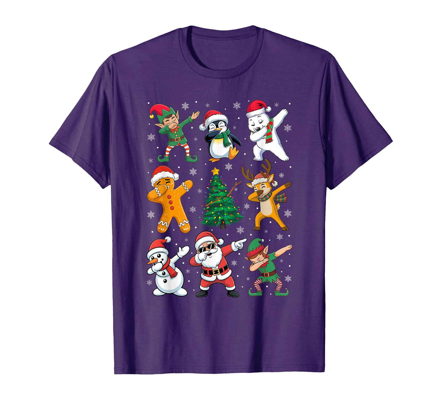 Christmas Squad Dabbing Santa Elf Family Matching Pajamas T-Shirt