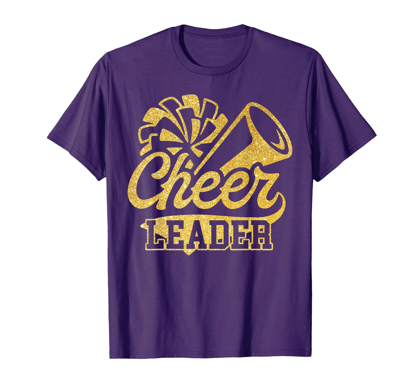 Cheer Leader Era Youth Cheerleader Cheerleading Black Gold T-Shirt