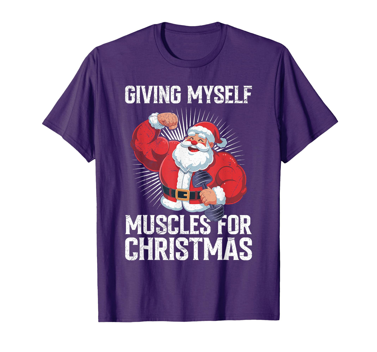 Santa Claus Giving Myself Muscles for Christmas T-Shirt