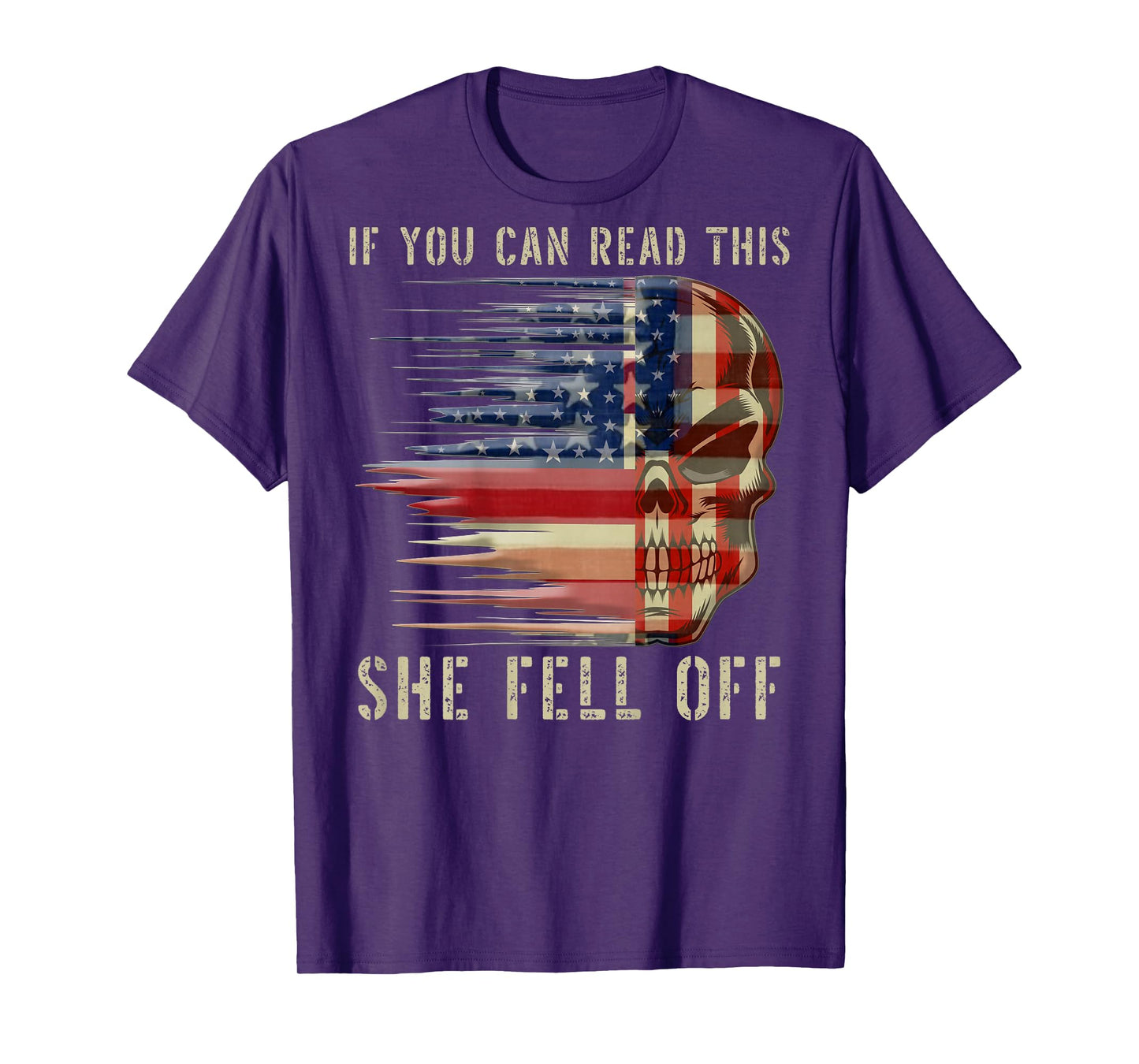 Mens Funny If You Can Read This She Fell Off Biker Motorcycle T-Shirt