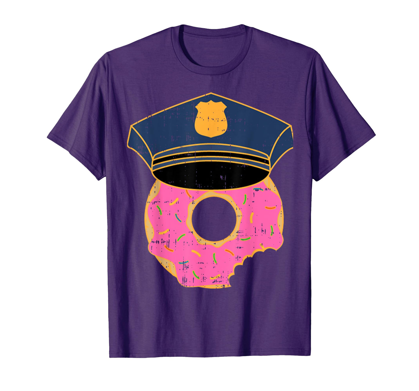 Donut Sprinkles Police Hat Cop Awesome Doughnut Food Gift T-Shirt