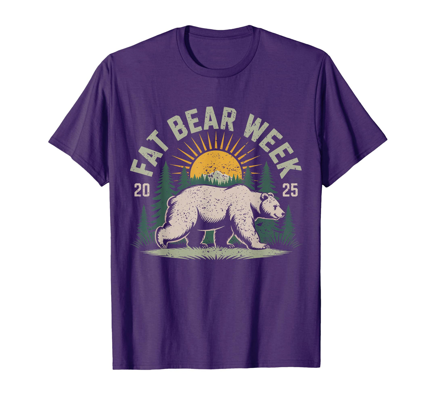 Fat Bear Week Vintage Retro Grizzly Bear Retro T-Shirt