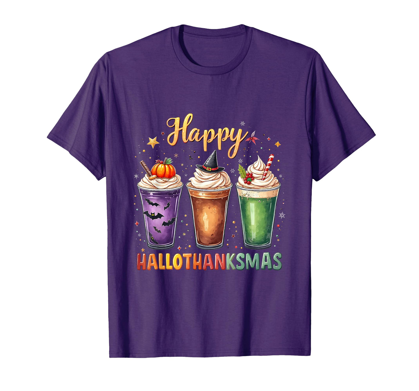 Happy Hallothanksmas Halloween Thanksmas Vintage T-Shirt