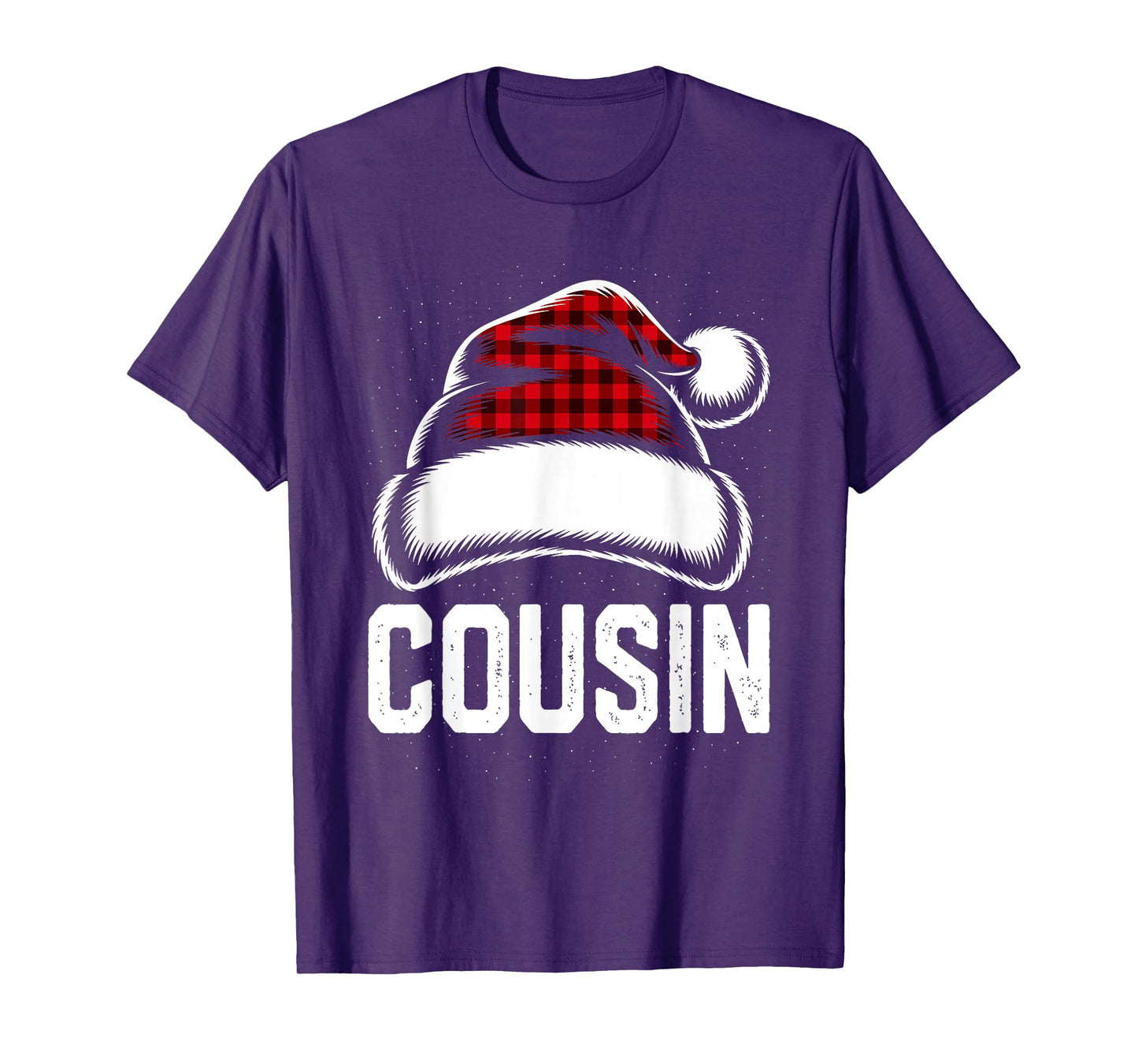 Cousin Santa Red Plaid Christmas Family Matching Pajama Xmas T-Shirt