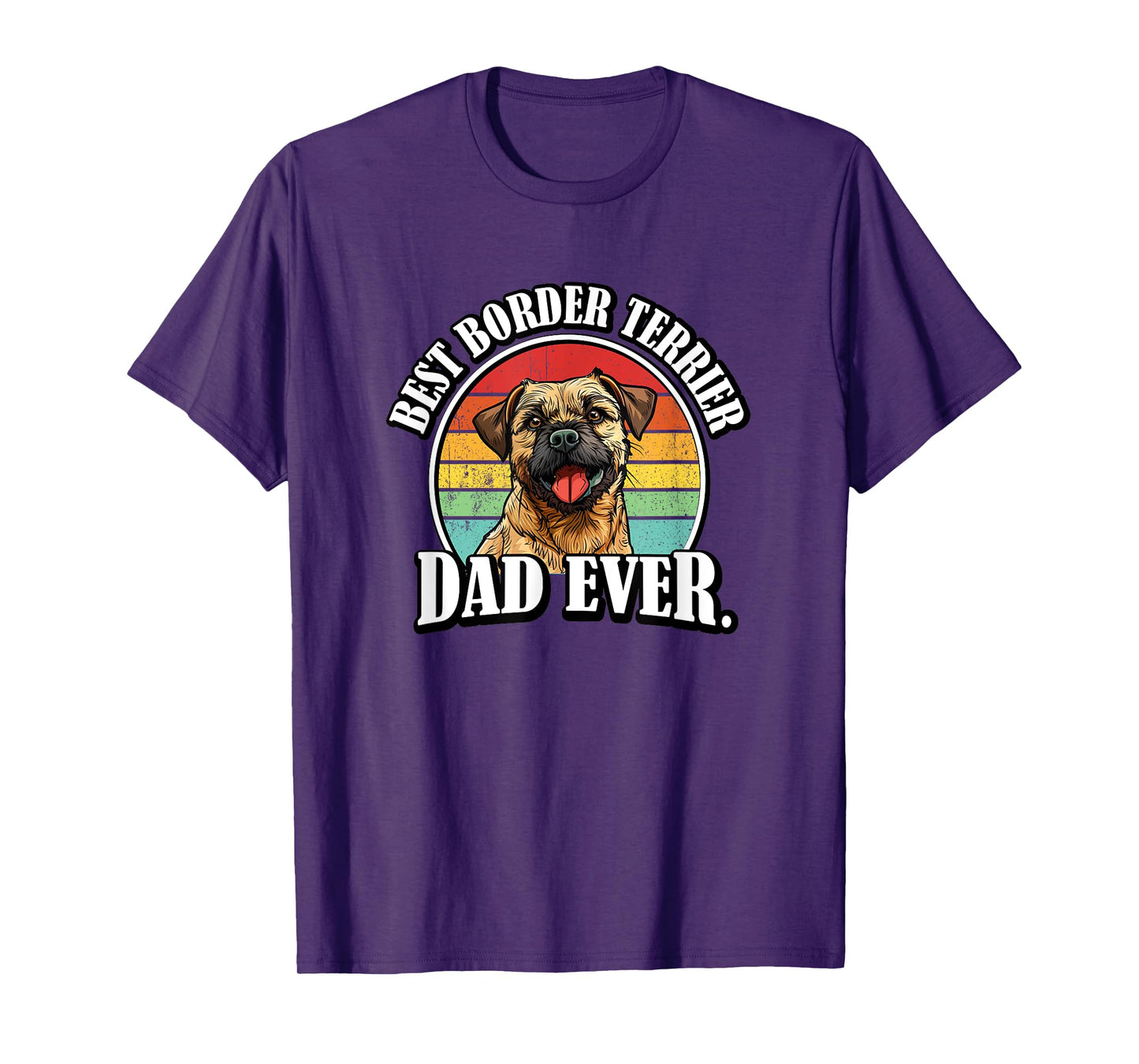 Funny Retro Vintage Dad Border Terrier Lover T-Shirt