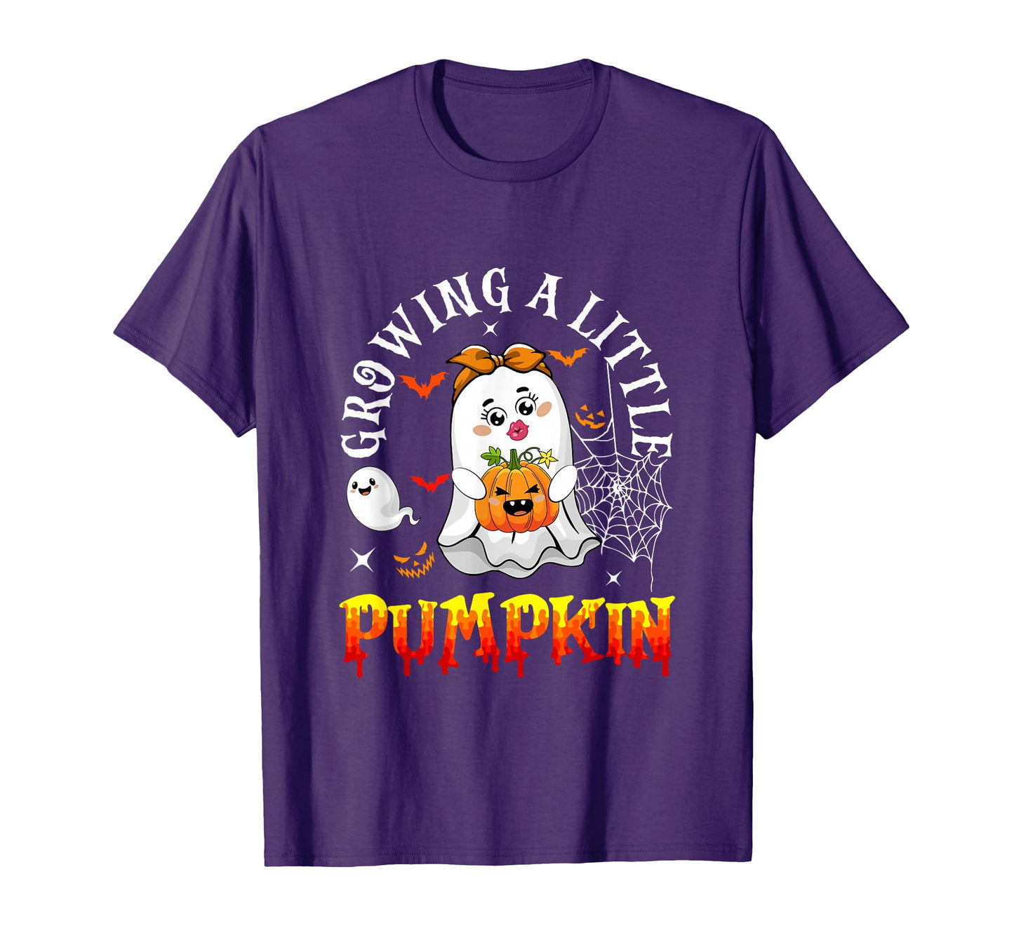 Growing Little Halloween Pumpkin Boo Expecting New Baby T-Shirt