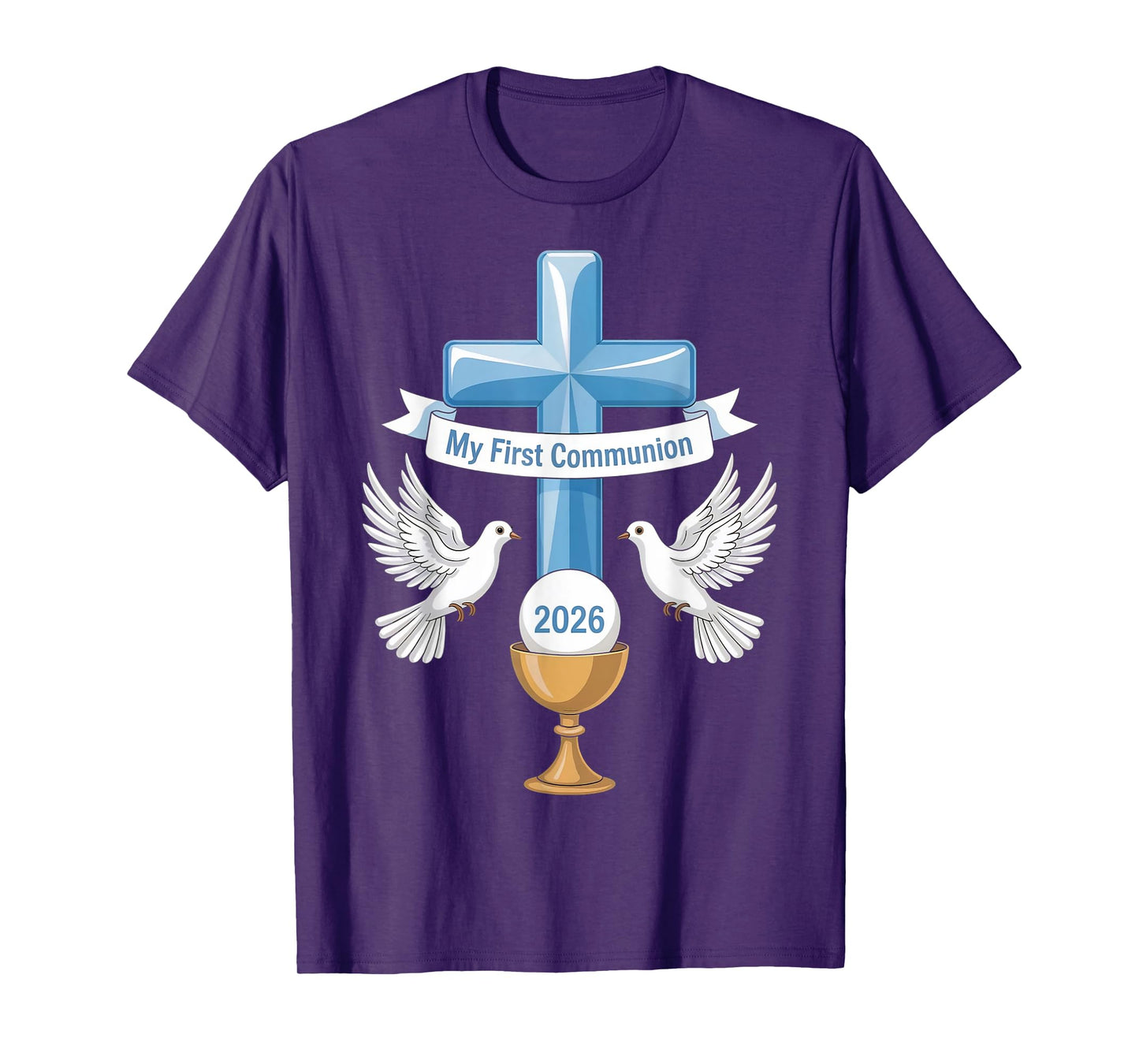 My 1st First Holy Communion 2026 Christian Boys Faith Jesus T-Shirt