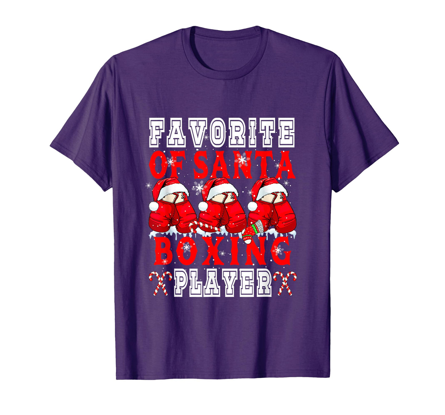 Favorite of Xmas Santa Funny Boxing Player Matching Team T-Shirt