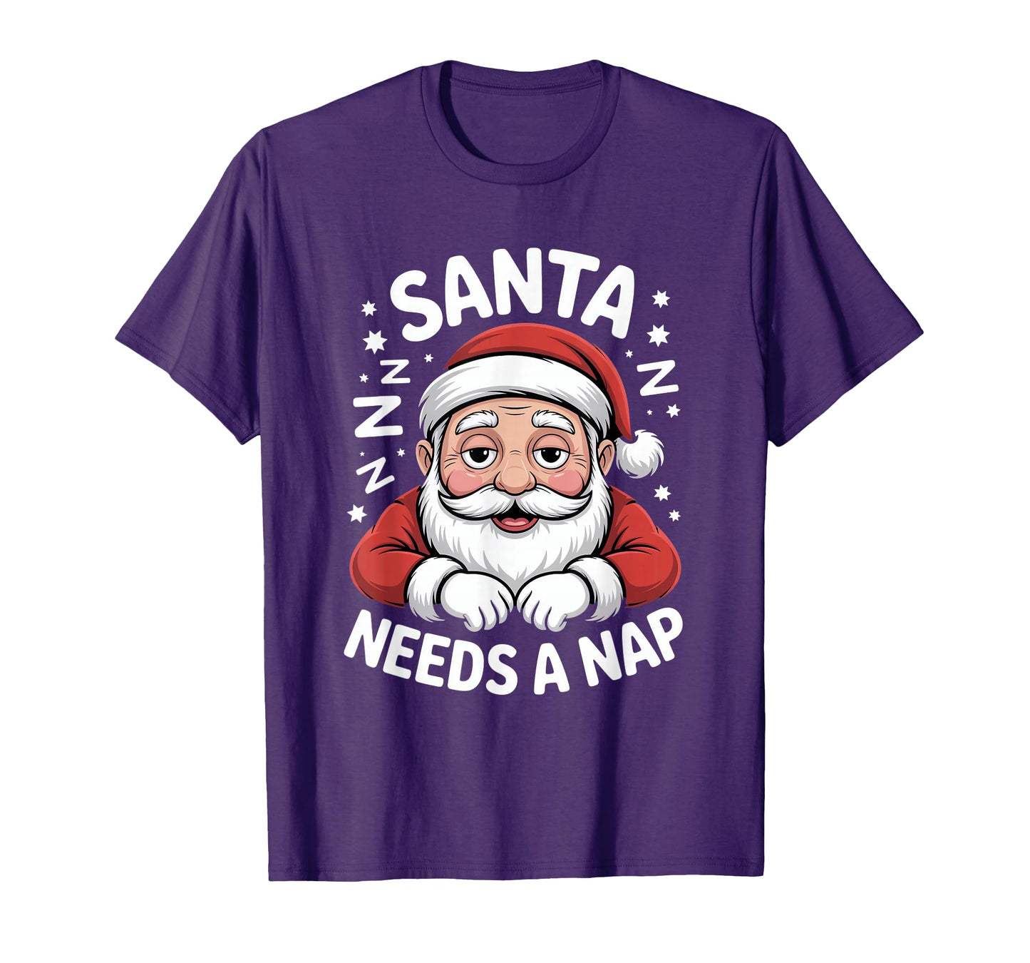 Santa Needs A Nap Funny Christmas Holiday Humor T-Shirt