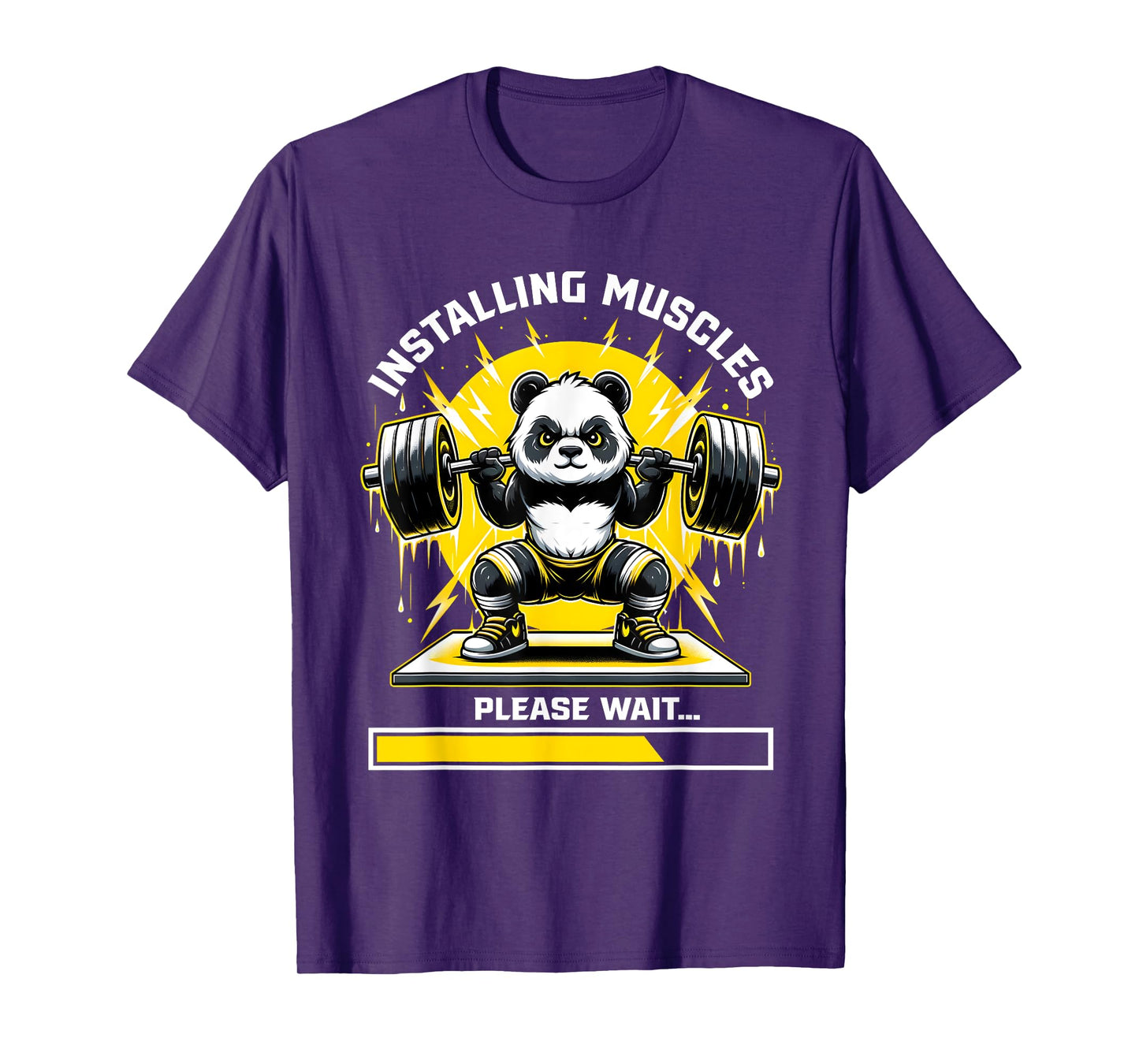 Installing Muscles... Please Wait Humorous Gym T-Shirt