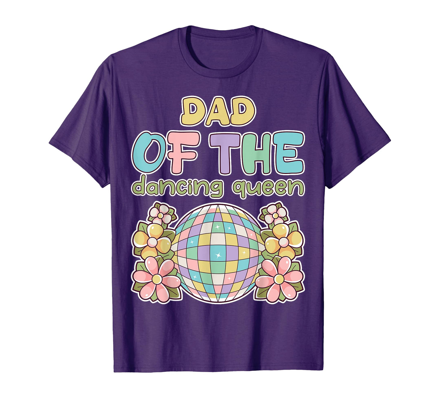 Dad of the Dance Queen Retro 17th Birthday Family Party T-Shirt