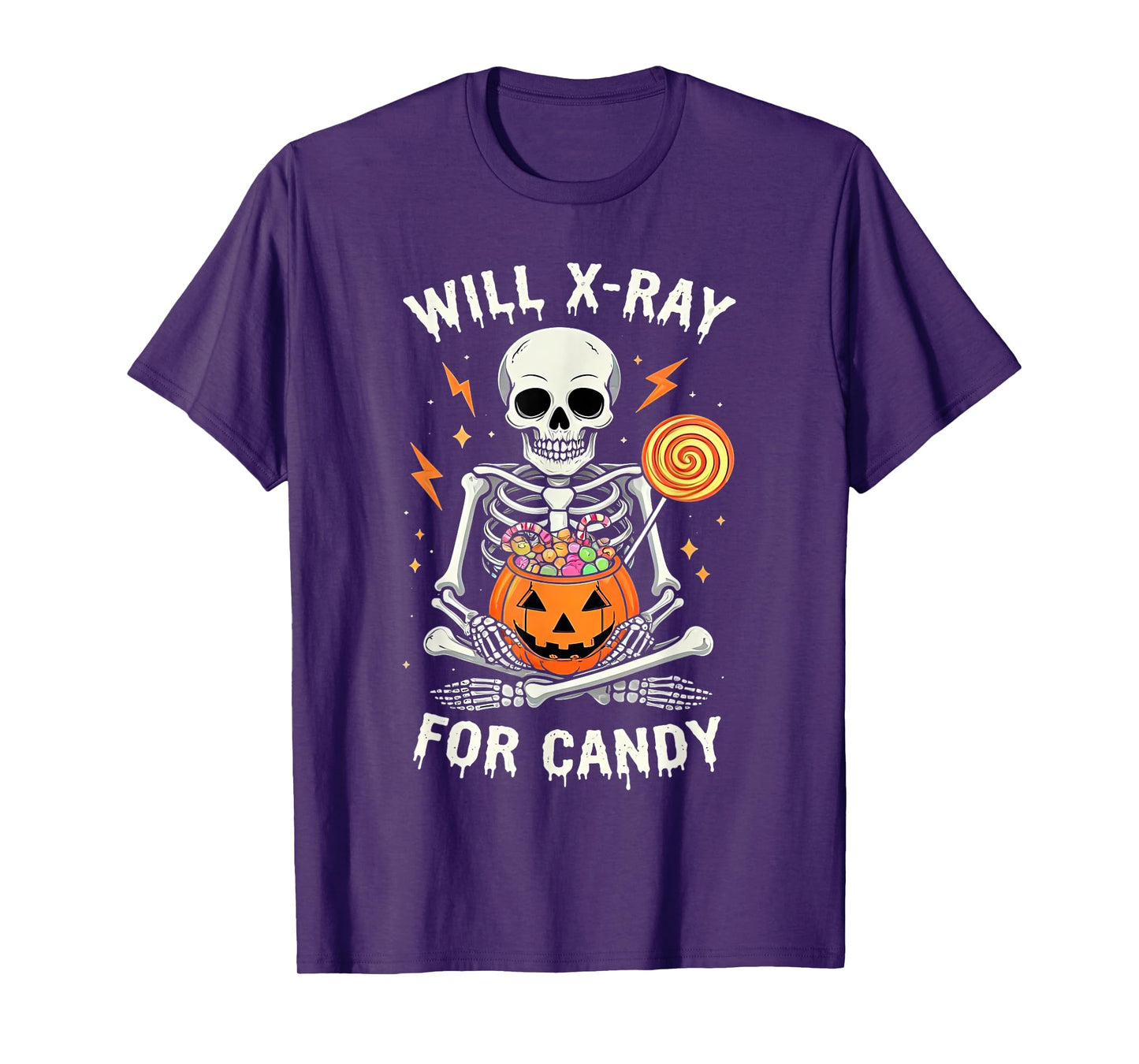 Will X-Ray for Candy Cute Halloween Skeleton Candy Radiology T-Shirt
