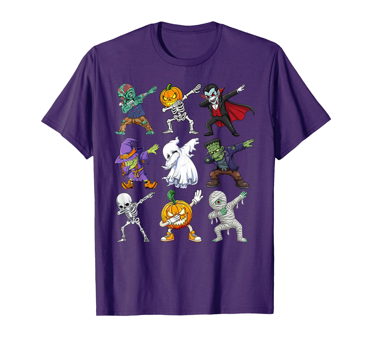 Dabbing Halloween Shirt Skeleton Zombie Scary Pumpkin Mummy T-Shirt