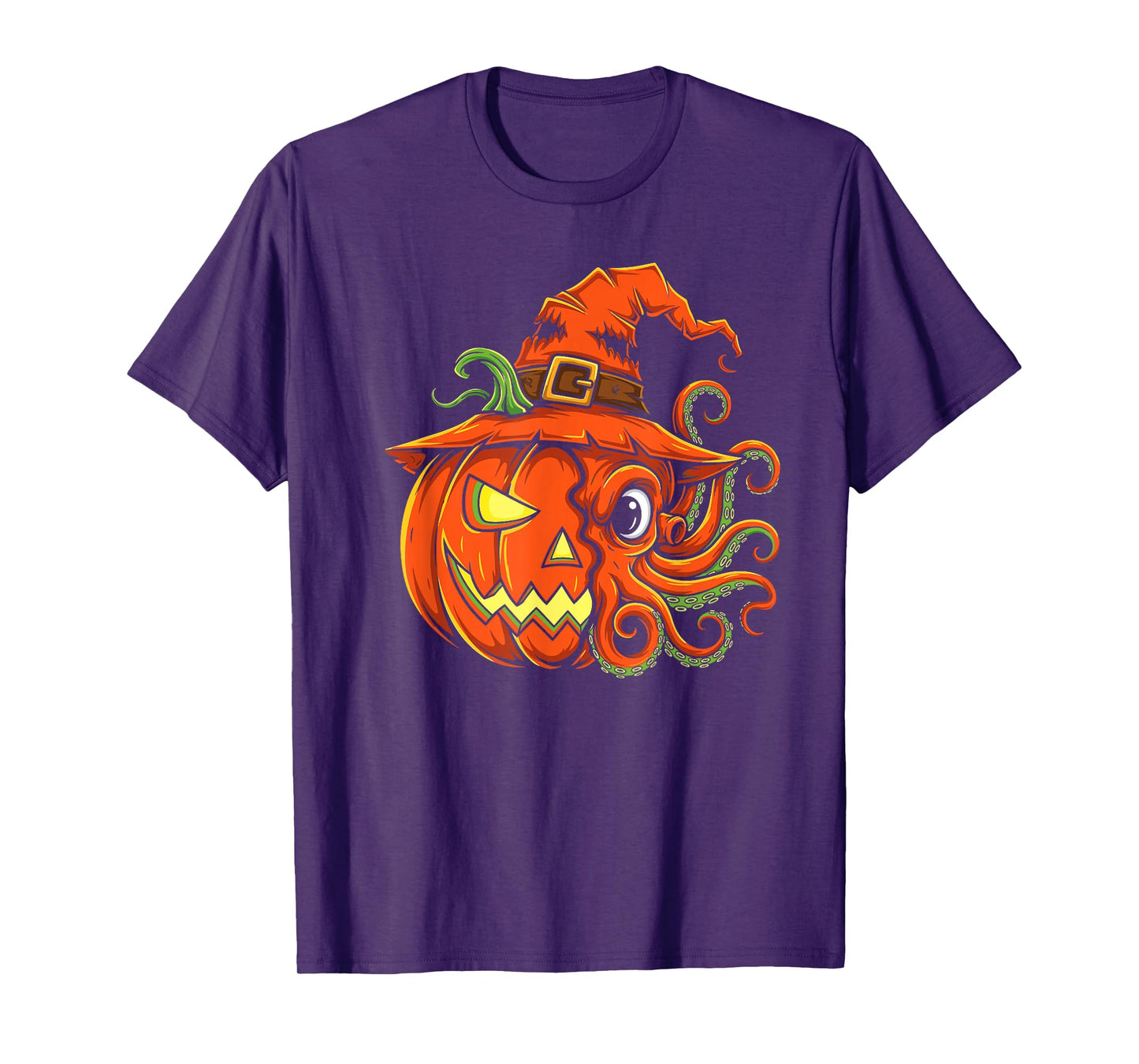 Octopus Pumpkin Jack O Lantern Halloween Kids Mens Womens T-Shirt