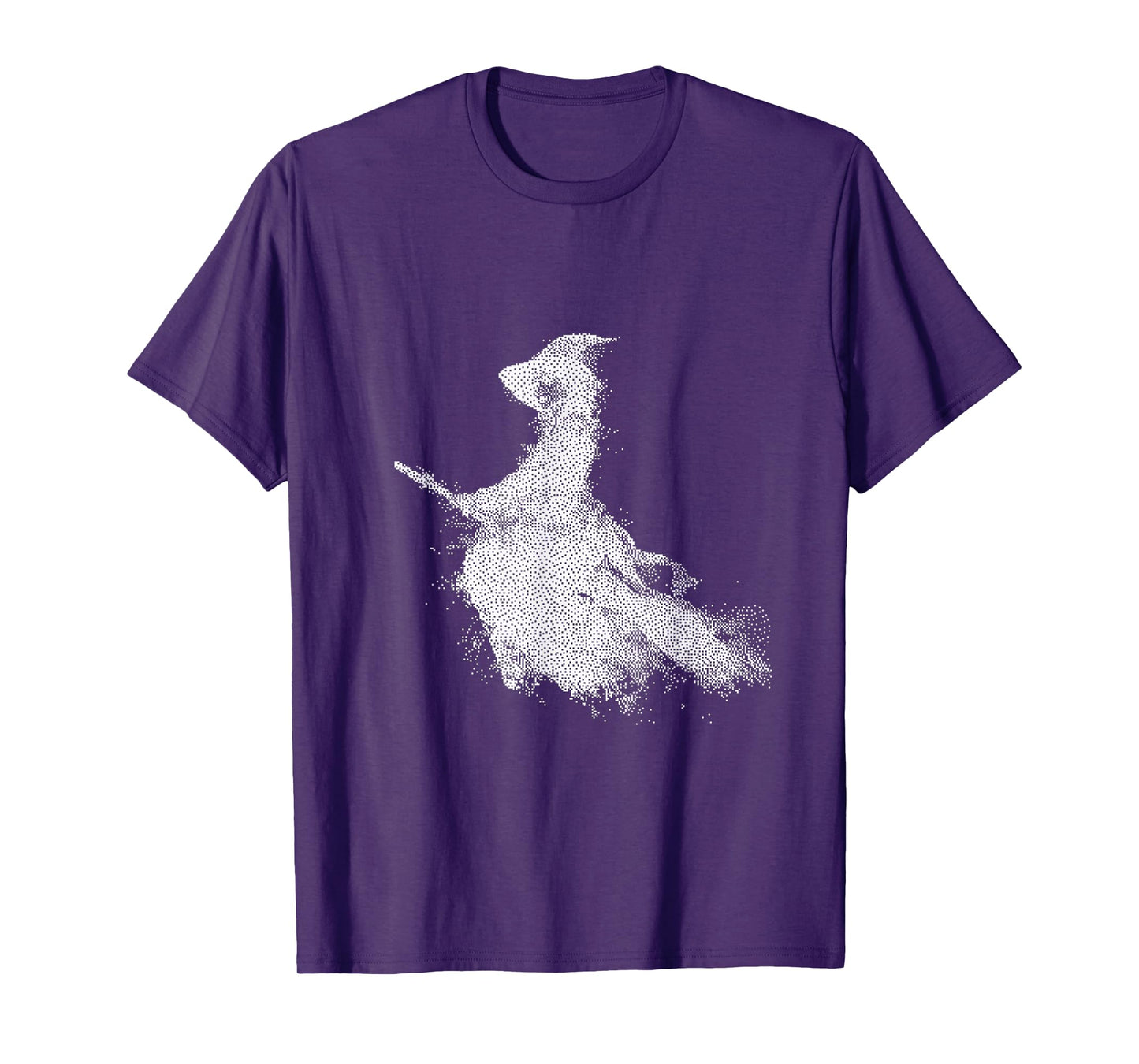 Enchanted Witch Flying Broom Halloween T-Shirt