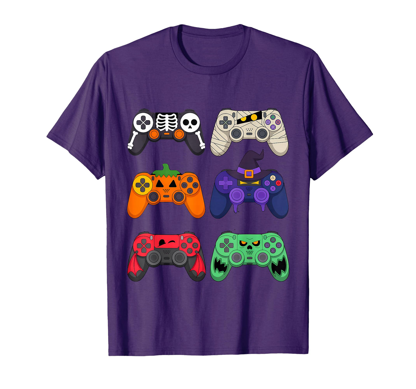 Halloween Gaming Controllers with Monster Faces T-Shirt
