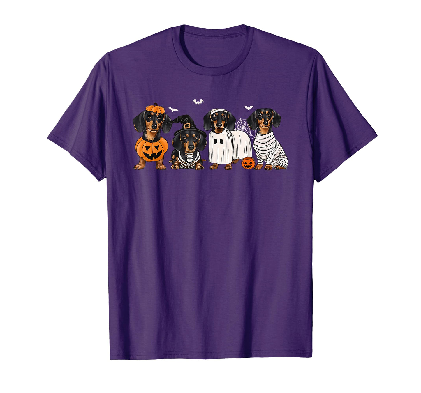 Weiner Dog Witch Happy Halloweenie Cute Halloween Dachshund T-Shirt