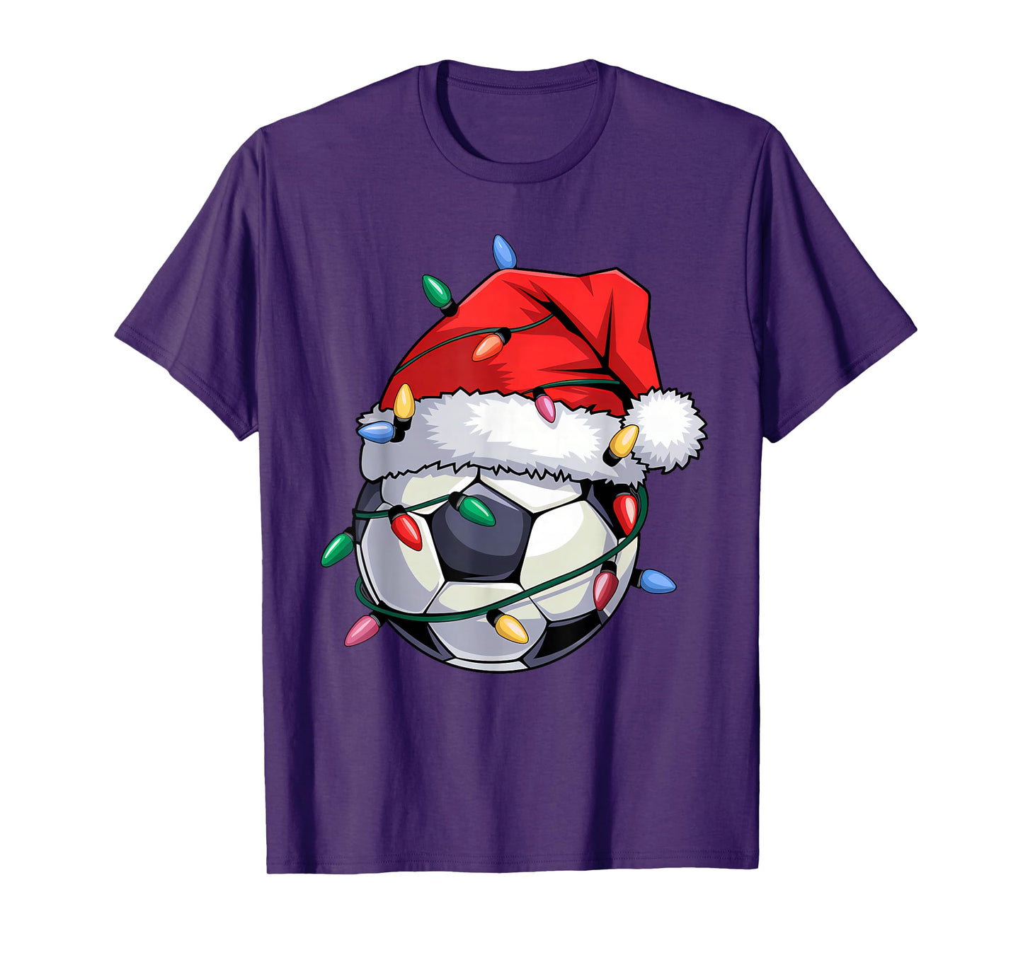 Soccer Xmas Santa Soccer Lover Christmas Men Boys Girls Kids T-Shirt