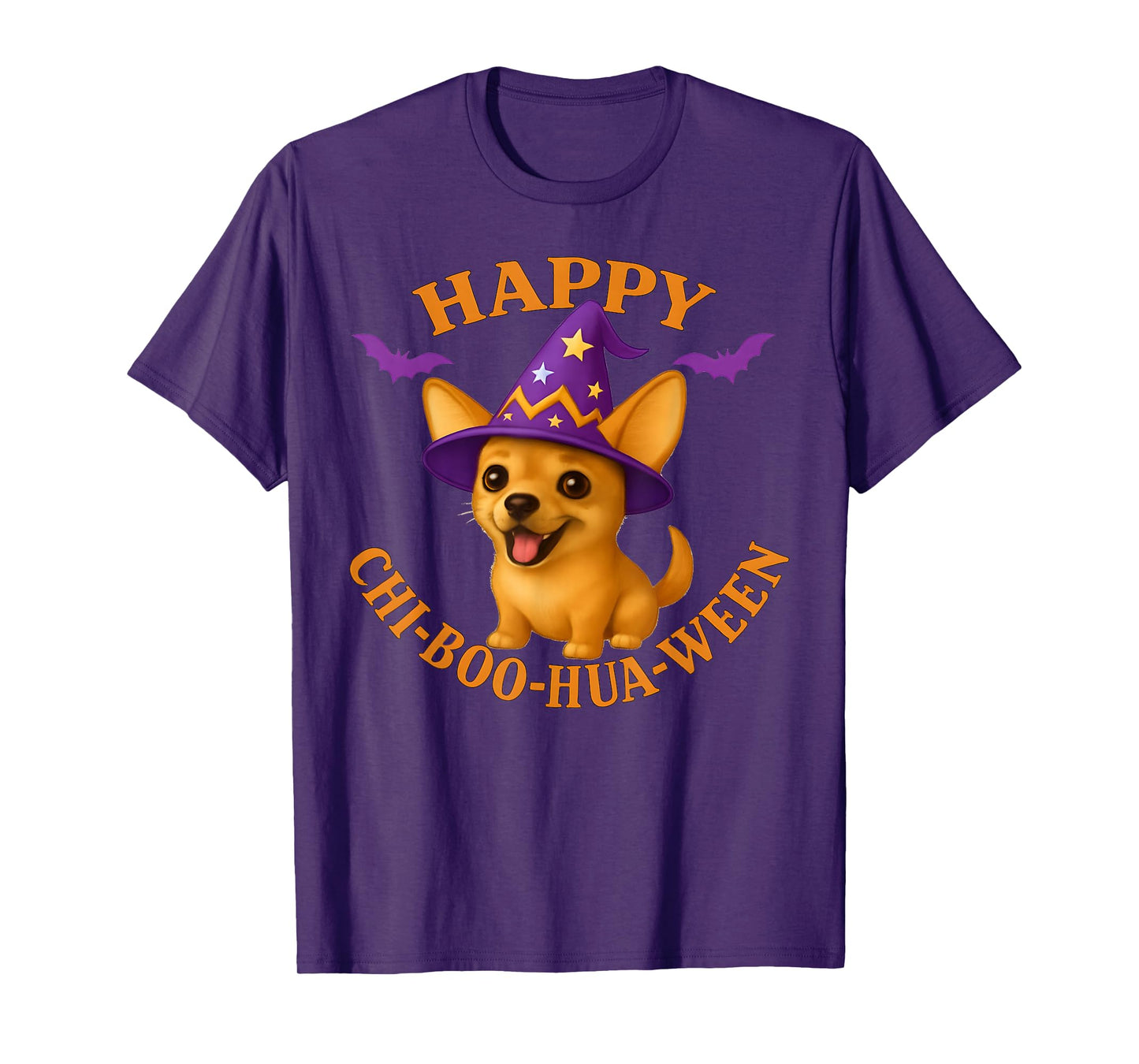 Happy Chi-Boo-Hua-Ween Chihuahua Halloween Dog Design T-Shirt