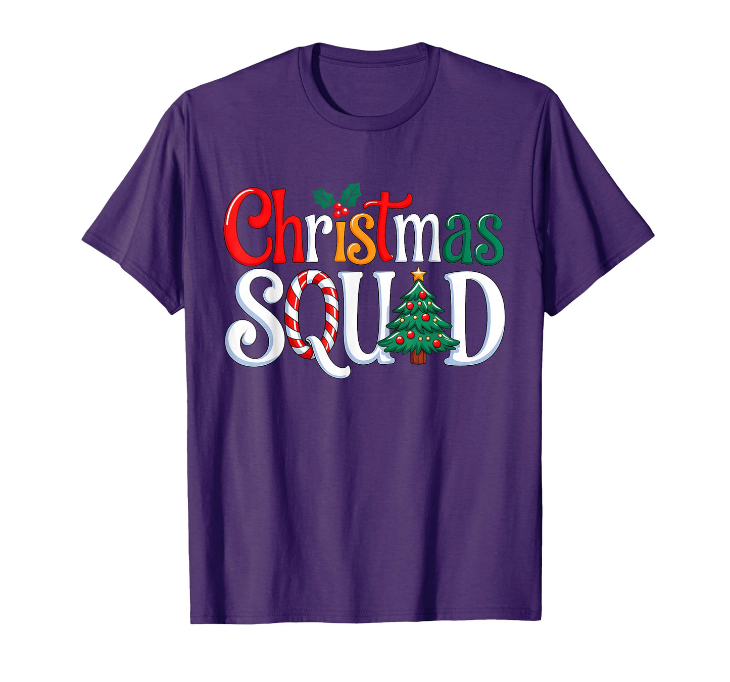 Christmas Squad Funny Xmas Tree Family Matching Pajamas T-Shirt