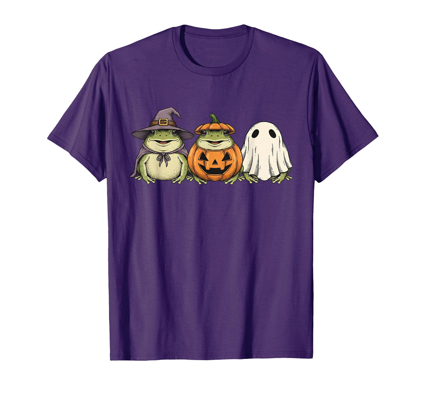 Spooky Ghost Desert Rain Frog Lover Pumpkin Halloween T-Shirt