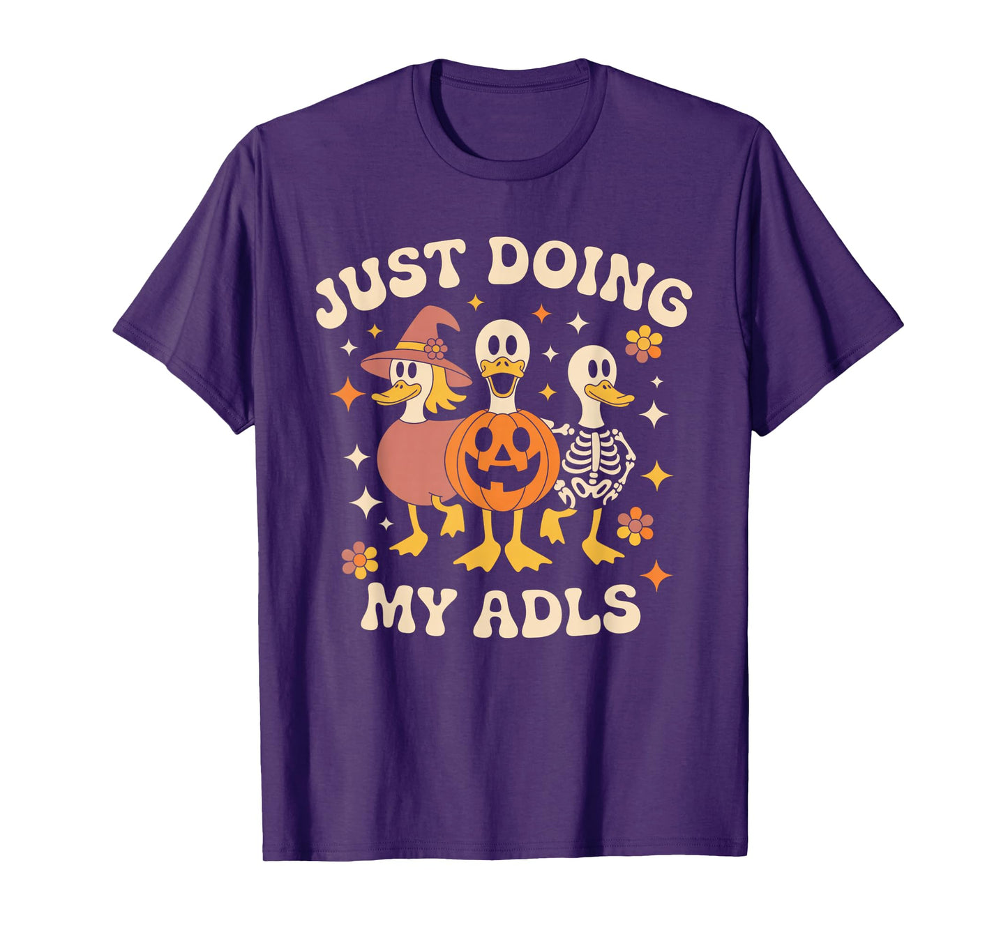 Cute Funny Silly Gooses Pumpkin Just Doing My ADLS Halloween T-Shirt