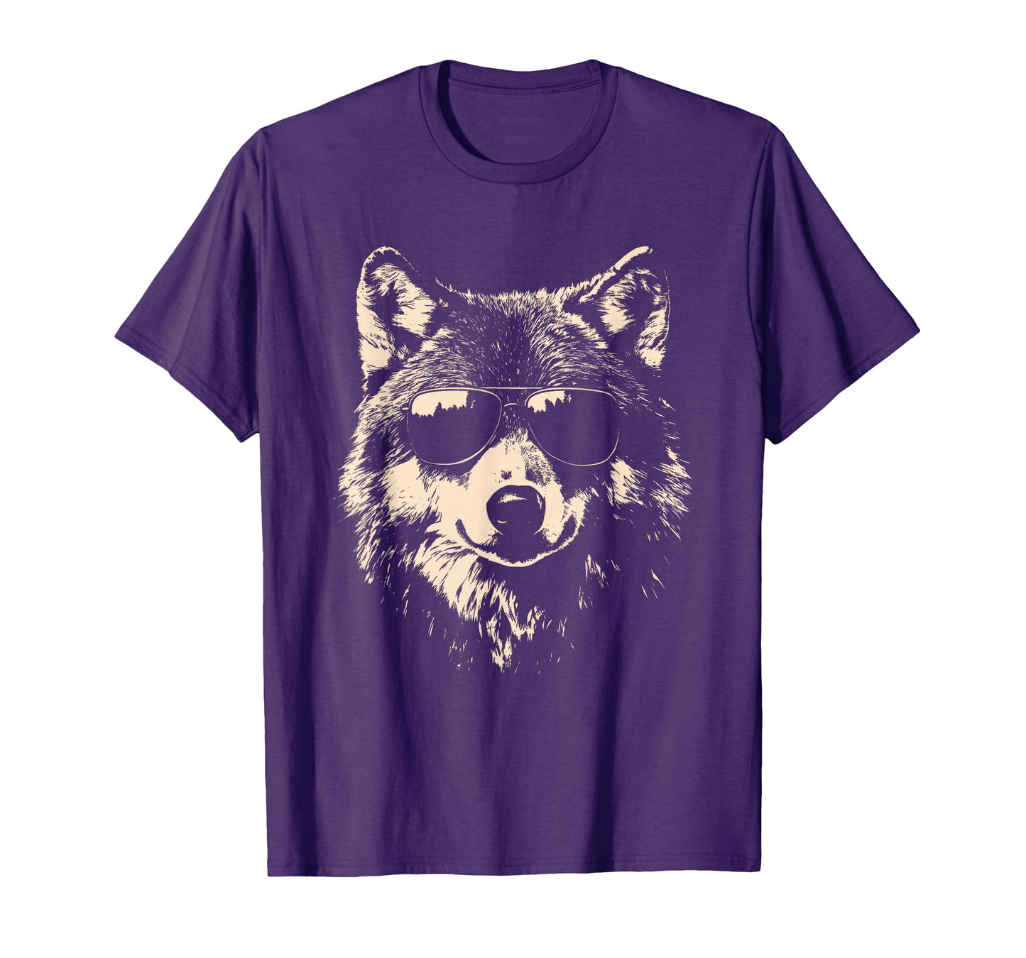 Funny Wolf Cool Rock and Roll Graphic T-Shirt