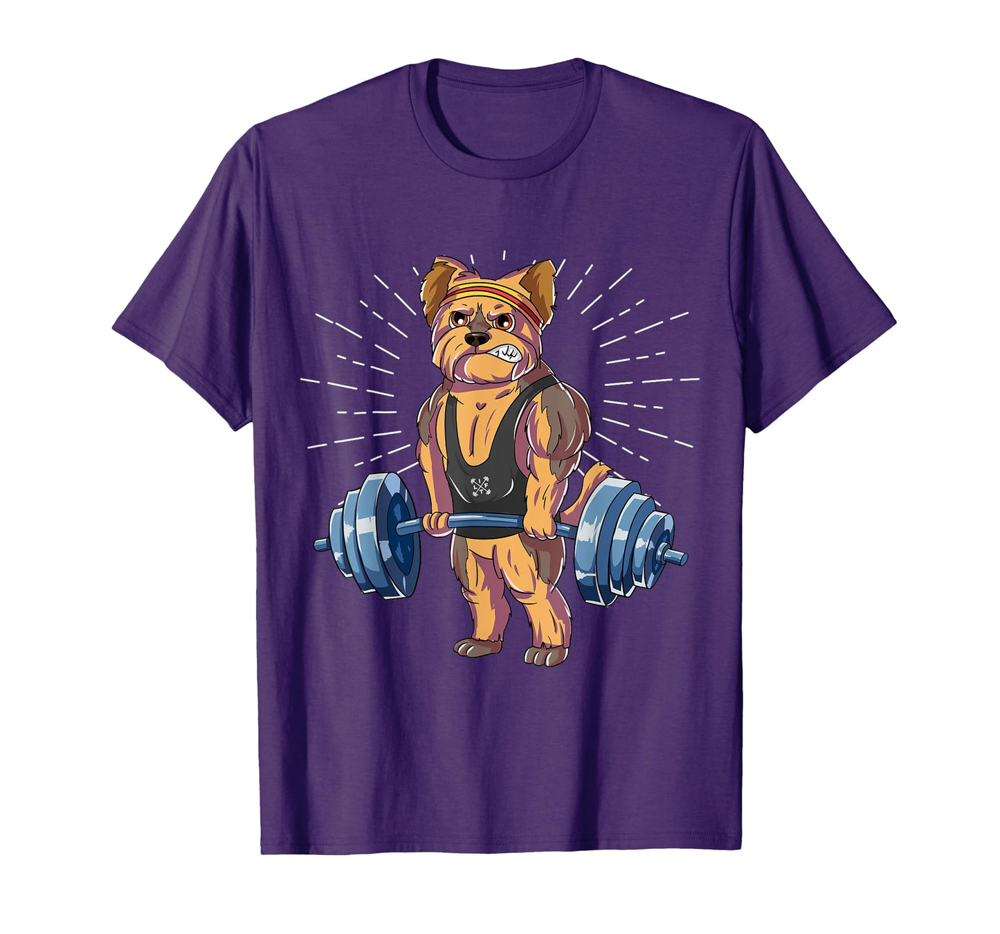 Yorkie Deadlift Fitness Gym Weightlifting T-Shirt