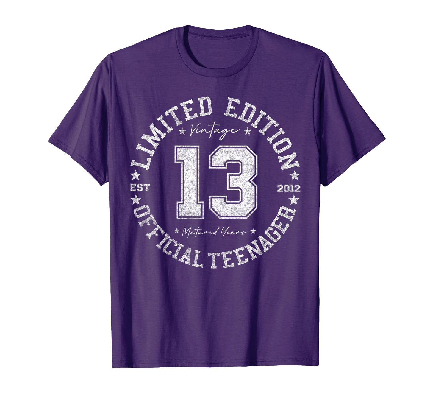 Retro One Of a Kind Shirts For Men Women 2025 Official Teenager 13 Year Old Gifts Vintage 13th Birthday T-Shirt - Unisex-Kids 13-year-olds Black Short Sleeve Crew Neck T-Shirt - Small
