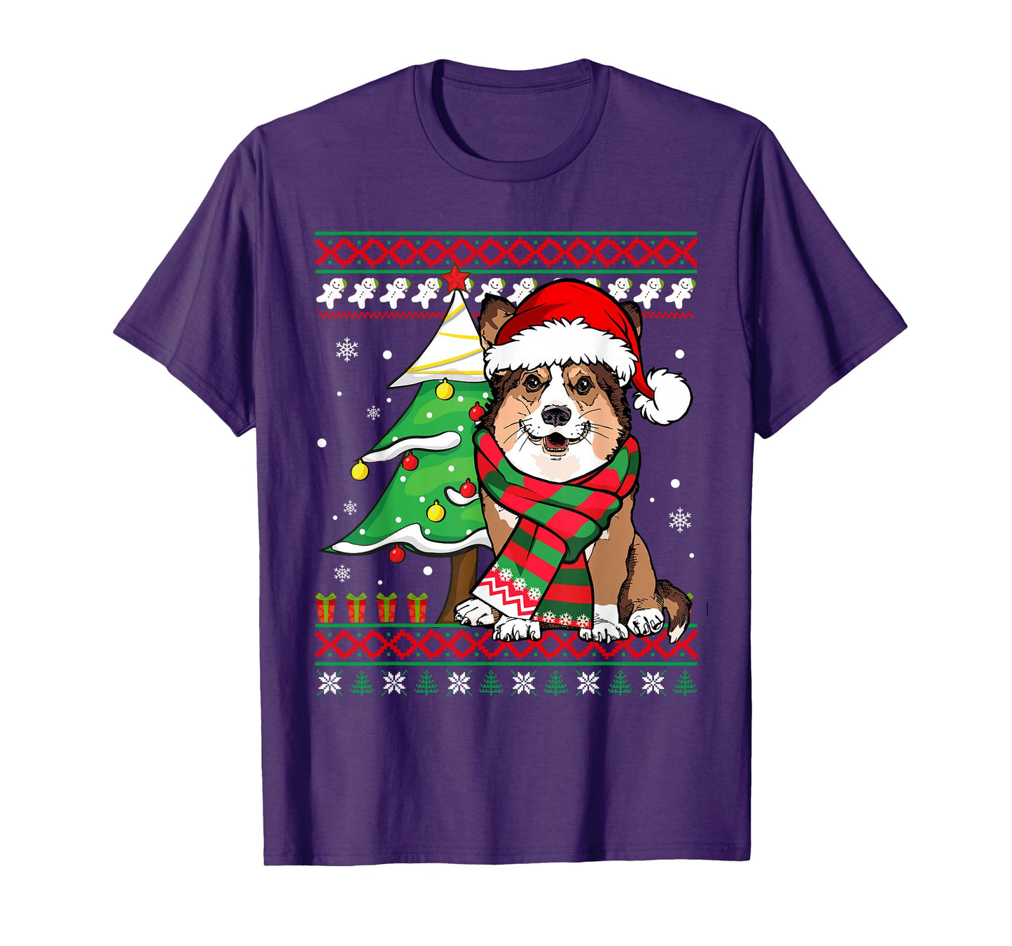 Funny Corgi Christmas Santa Ugly Sweater Corgi Dog Lover T-Shirt
